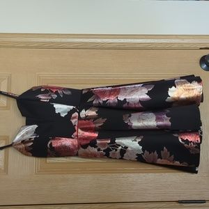Spaghetti strap semi-formal dress, Charlotte Russe, XS, Black with foil print